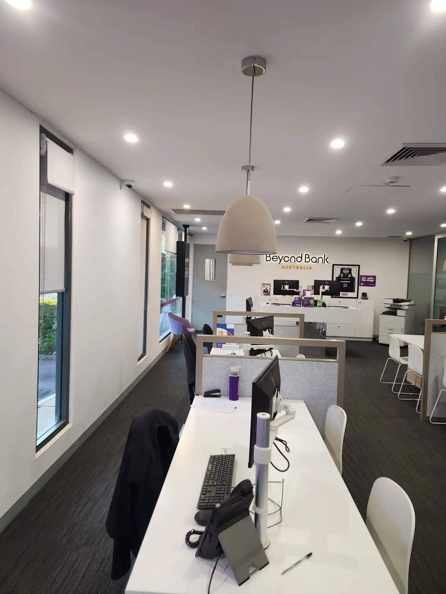 Finished commercial branch interior repaint in Newcastle