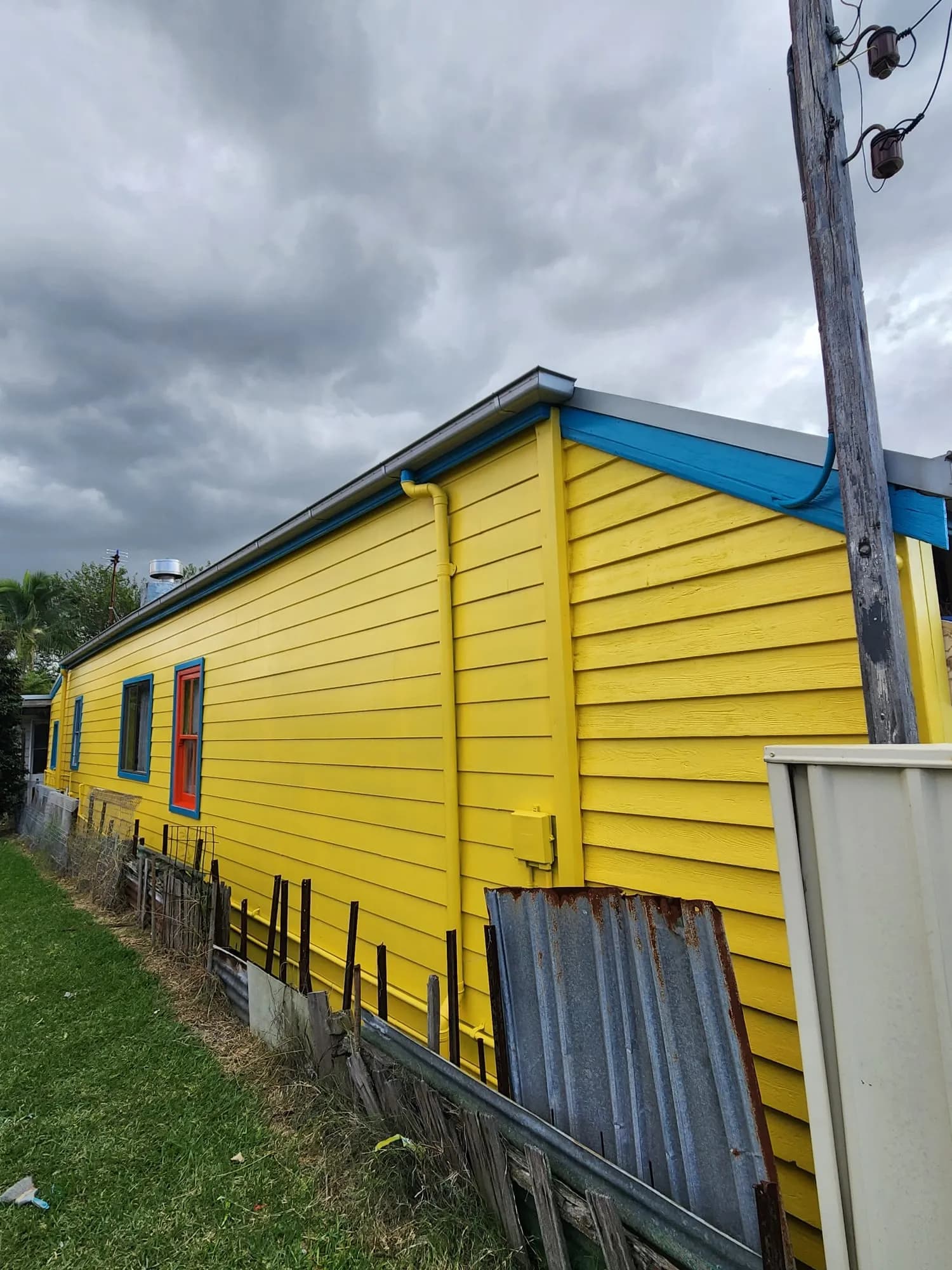 Completed exterior repaint on a Newcastle coastal home showing fresh finish